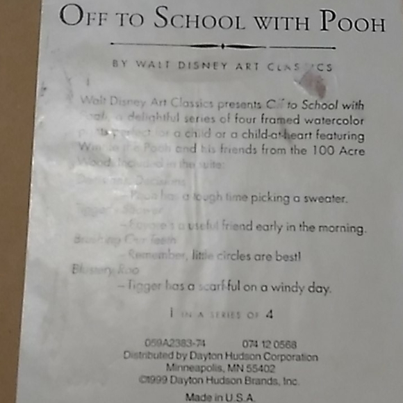 🍯 Vintage Disney Classic Winnie the Pooh Picture Daytons 1999 - Picture 3 of 16